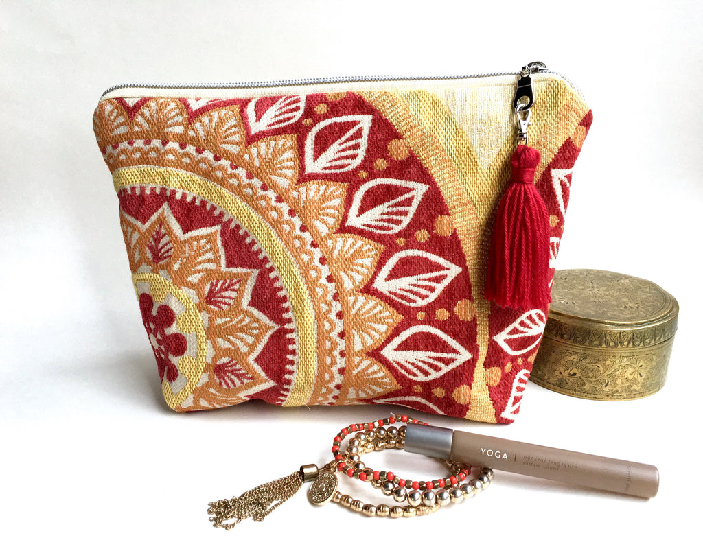 Red Mandala Make Up Bag