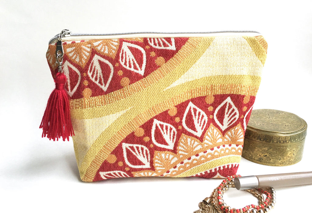 Red Mandala Make Up Bag