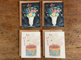 Painted Floral Art Card Set