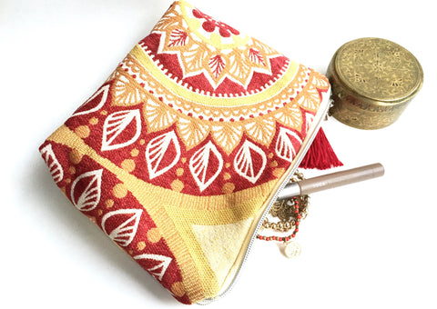 Red Mandala Make Up Bag